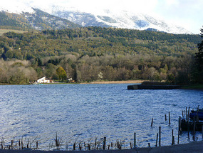 View across lake