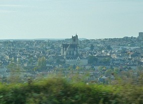 Auxerre cathedral from Ringroad