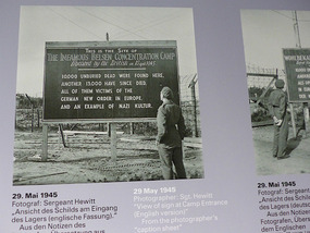Sign erected by British after Liberation