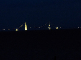 Great belt bridge at night
