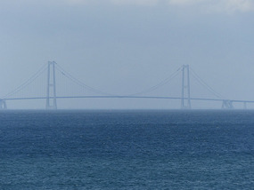 great belt bridge from our pitch
