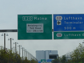 Toll road warning