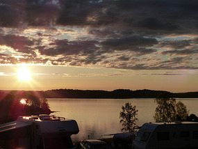 Swedish sunrise by lake