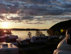 Swedish sunrise by lake