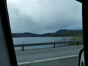 from the road