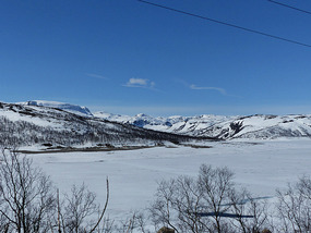 Frozen lake