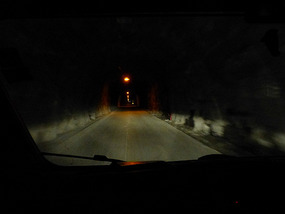 dark hand dug tunnel