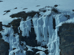 Frozen waterfall