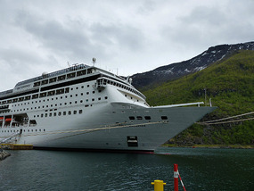 cruise ship in Fjord