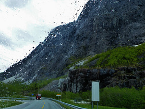 very steep valley