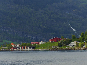 cabins on bank