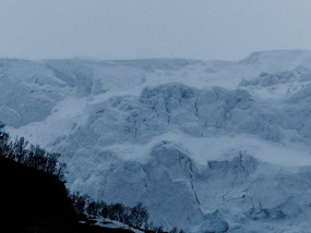 Close up of glacier