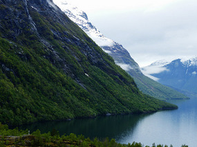 looking down the valley
