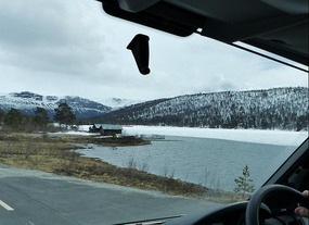 Frozen lake