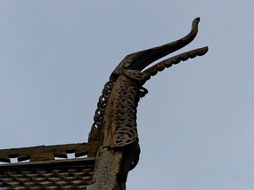 Stave church roof detail