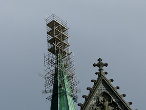 Work on spire