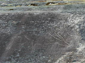 Polished rock art-stone age