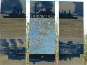 Battle of narvik memorial on other side of fjord