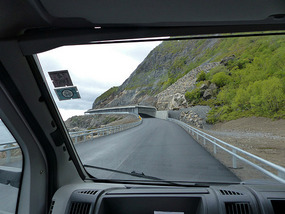 new road and rock slide protection
