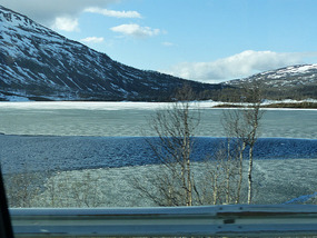 Large frozen lake
