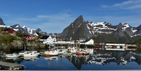 Lofoten village reflections