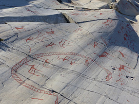Stone age rock paintings-Alta