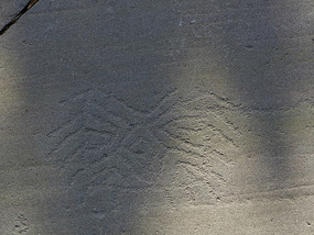 Uncoloured rock paintings