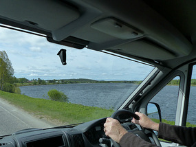 Along by border river
