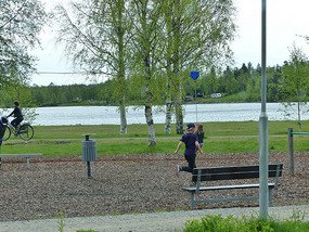 Lunch spot by lake
