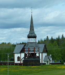 Church with separate tower