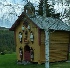 decorated hut