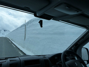 Snow above our roof