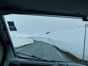 Snow cutters cleared road
