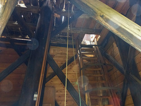 Inside separate belltower