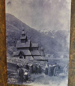 Old photo of stavkirke