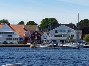 Riverside marina