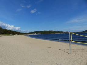 View along the beach