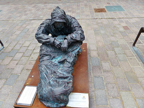 Homeless statue
