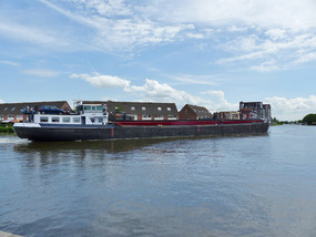 Big barge on Noordhollandsekanal