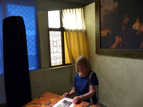 Me -in Vermeer  painting setting
