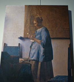 Photo of Vermeer painting -use of blue pigment
