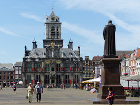 Town hall and markt- Delft
