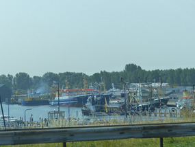 Ships on inland side
