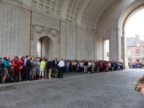 Crowds at last post ceremony