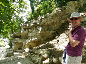 Rob at entrance to grotto steps