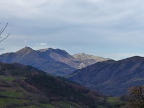 Sun on mountains