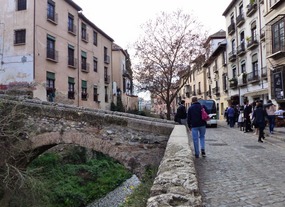 back along by river