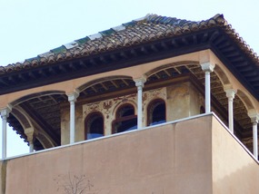 Tower in Alhambra from below