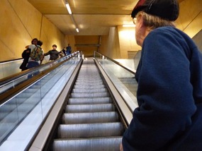 6 escalators up to the town-Toledo