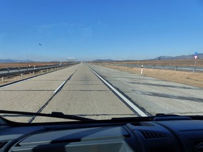 Miles and miles of concrete road-M27  Southampton?